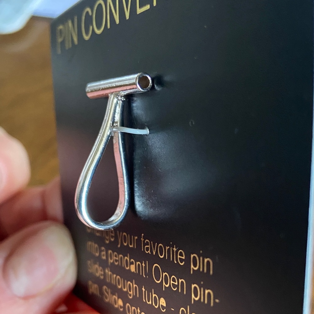 Silver Pin Converter from pin to pendant - Picture 2 of 4